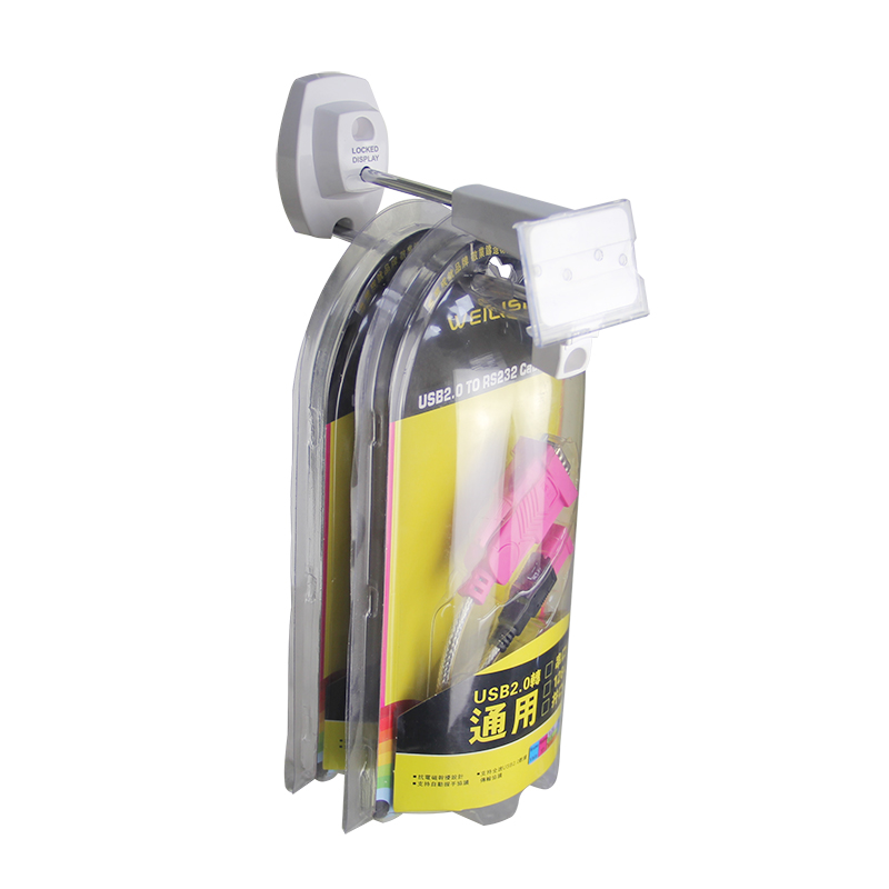 Retail security display stop lock shelf slatwall pegboard hook for ...